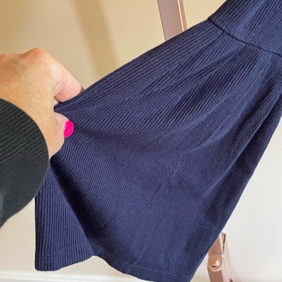 PAIGE Kenzie Bell Sleeve Turtleneck Size L in Rich Navy - Picture 4 of 14